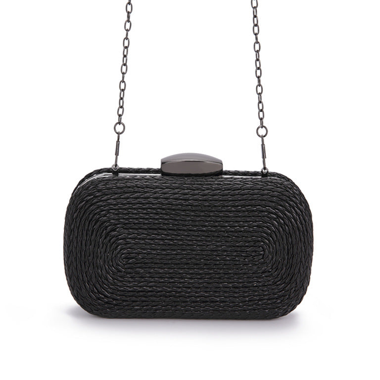 PU women's bag single shoulder woven evening bag
