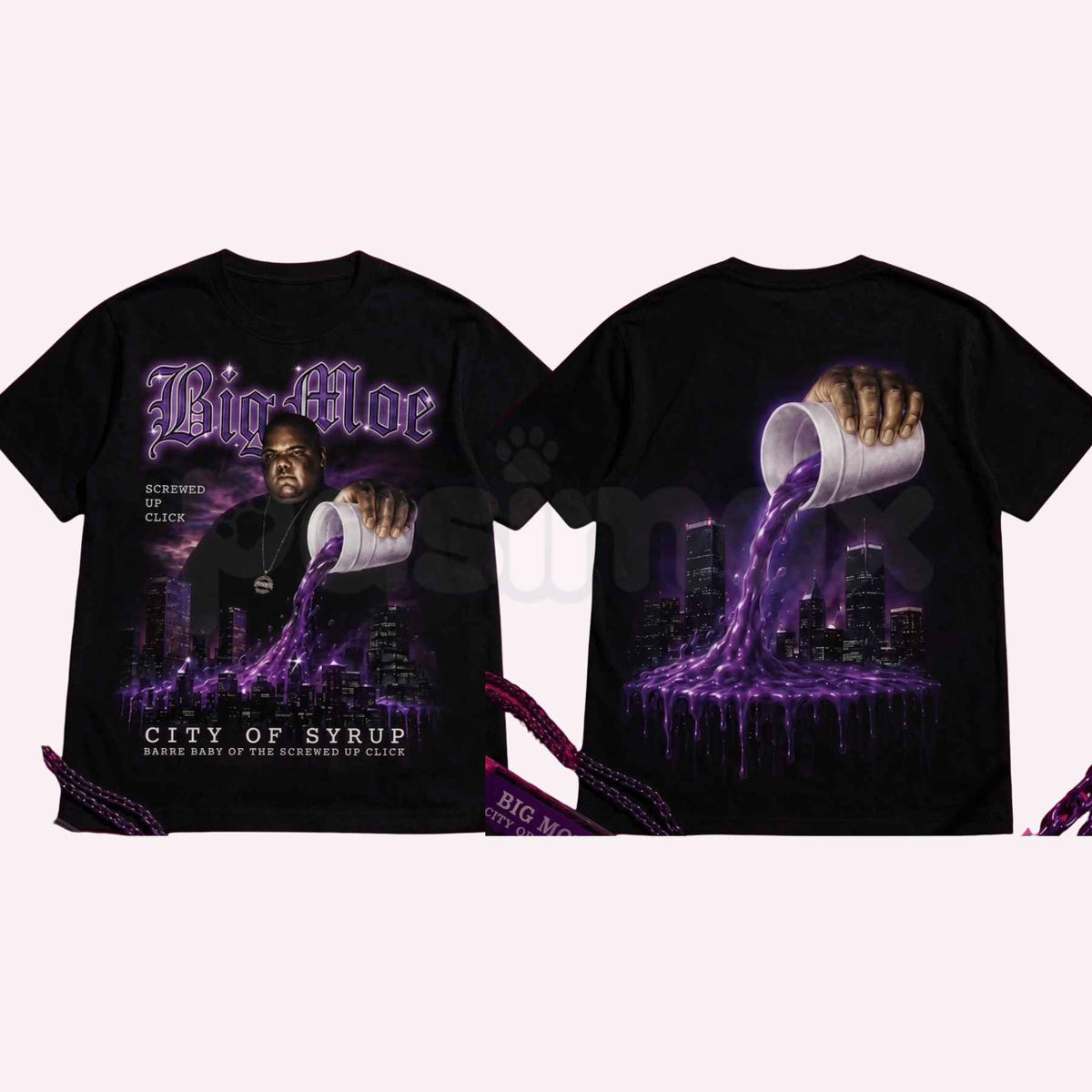 Big Moe Heavy Cotton Unisex Graphic T-Shirt – Houston Texas Screwed Up Click DJ Screw Tee, Vintage 713 Rap Crewneck Streetwear T-Shirt
